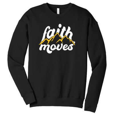 Faith Moves Crewneck - BLK - Stained Glass Apparel