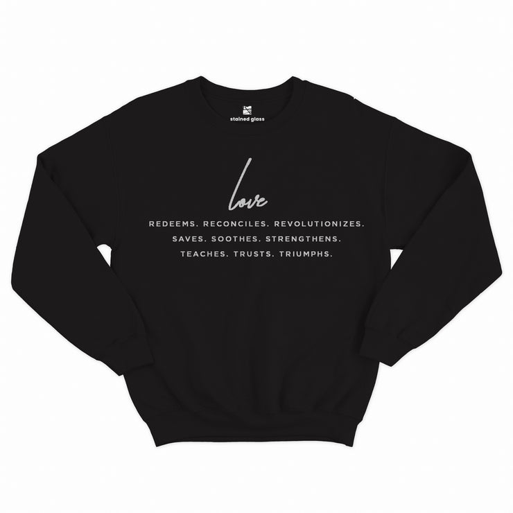 Love Definition Crewneck - Black - Stained Glass Apparel